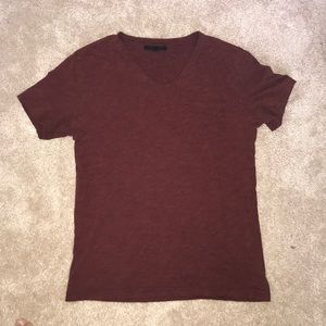 Burgundy Scoop Neck Tee